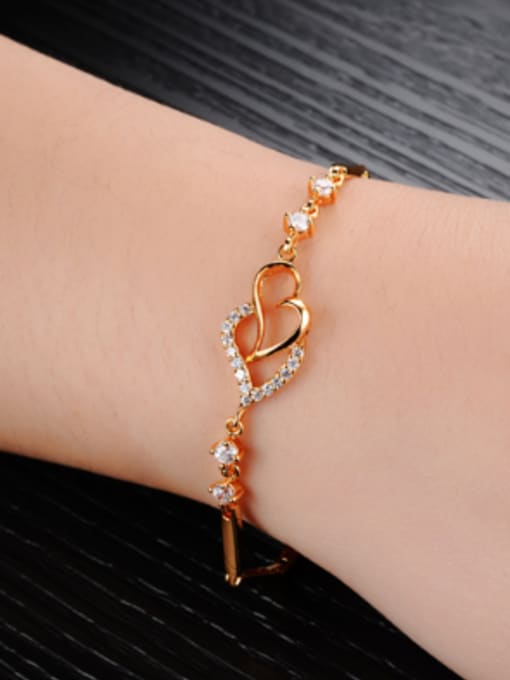 Open Sky Fashion Cubic Zircon Heart shaped Bracelet 1