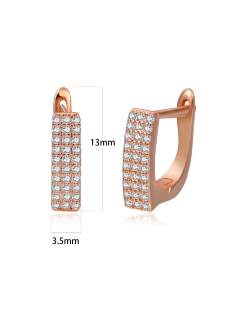 Rose-Gold Zircon sparkling European and American style studs earring