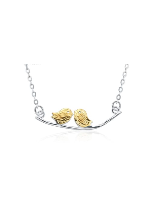 kwan Lover Birds S925 Silver Women Necklace