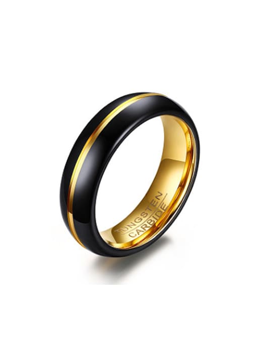 CONG Delicate Double Color Design Geometric Titanium Ring 0