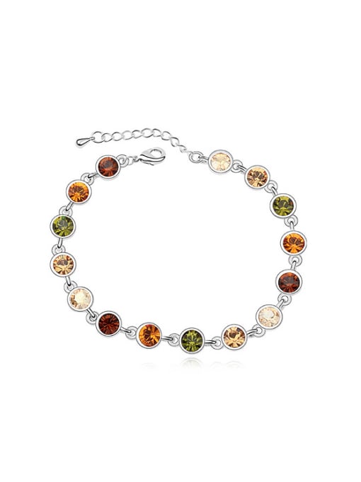 multi-color Fashion Cubic austrian Crystals Alloy Bracelet