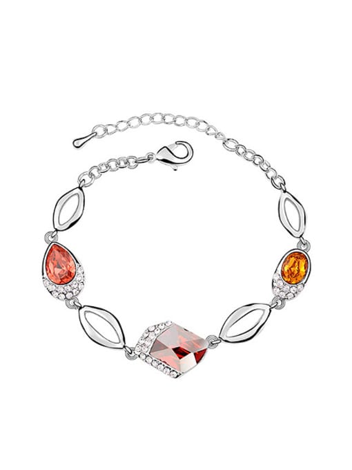 QIANZI Fashion Geometrical austrian Crystals Alloy Bracelet 0