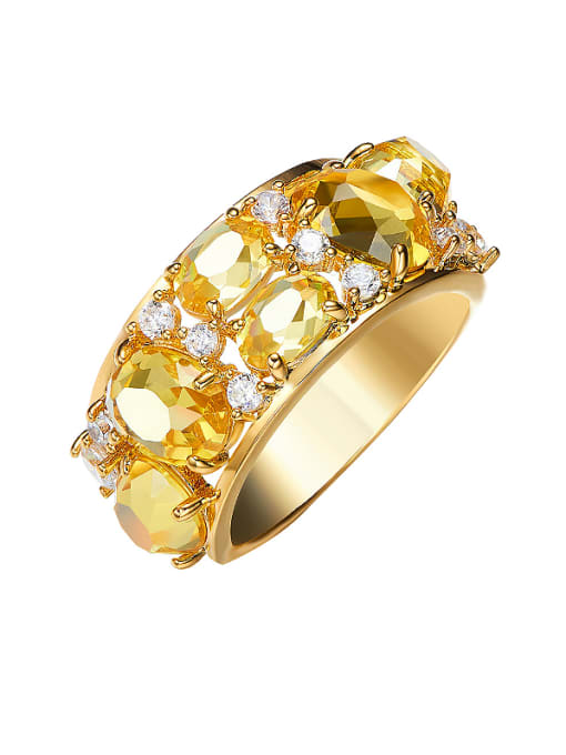 CEIDAI Gold Plated austrian Zircon Ring 0