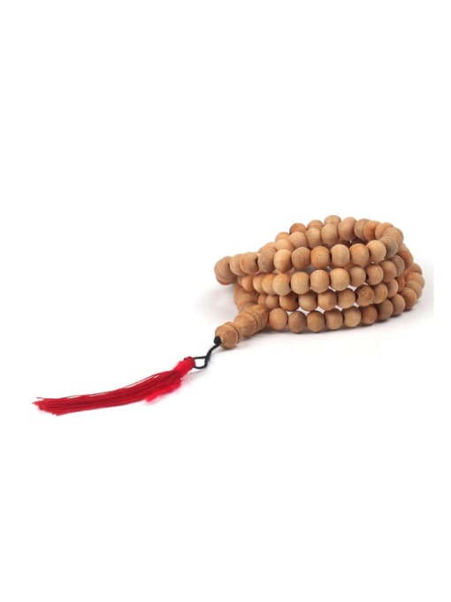 HN1890-B Handmade Wooden Beads Polyamide Tassel Necklace
