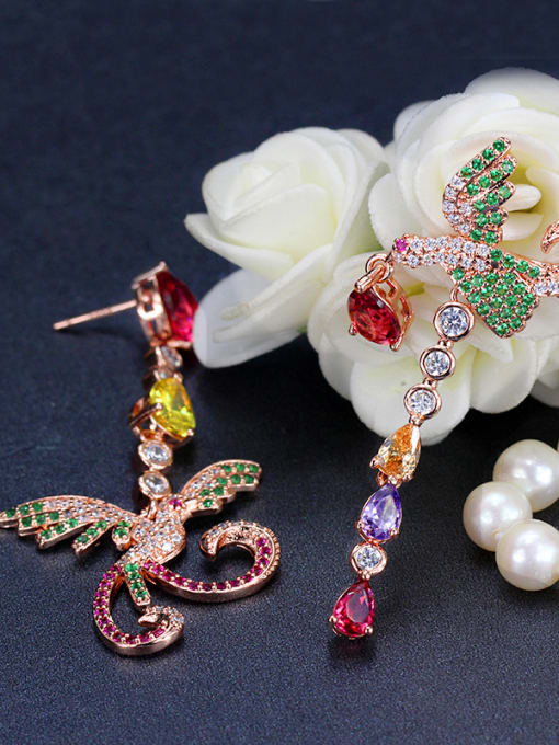 L.WIN Western Style Luxury New Design Colorful Drop Earrings 2