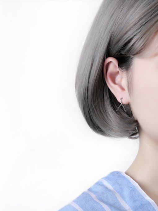 Peng Yuan Fashion Geometrical Silver Women Earrings 2
