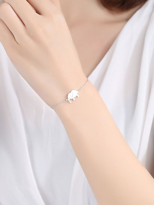 CCUI 925 Sterling Silver  Cute elephant Bracelets