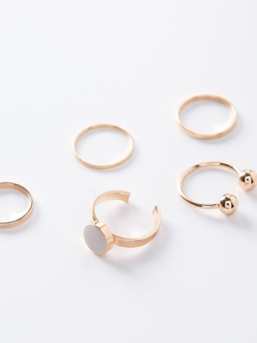 gold Alloy With Gold Plated Trendy Ball Stacking Rings