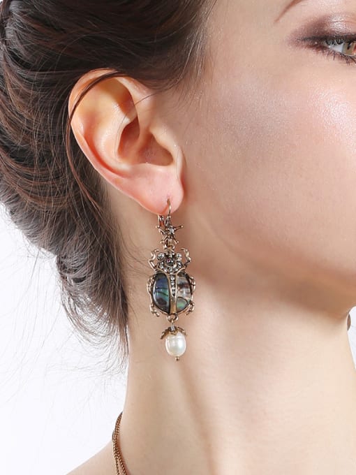 KM Retro Western Style Personality Fashion Insect Shaped Earrings 1