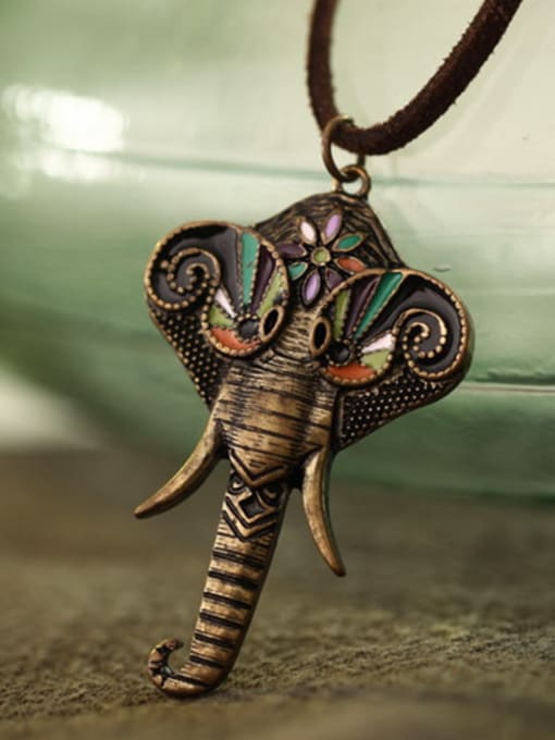 Dandelion Women Exquisite Elephant Sweater Necklace