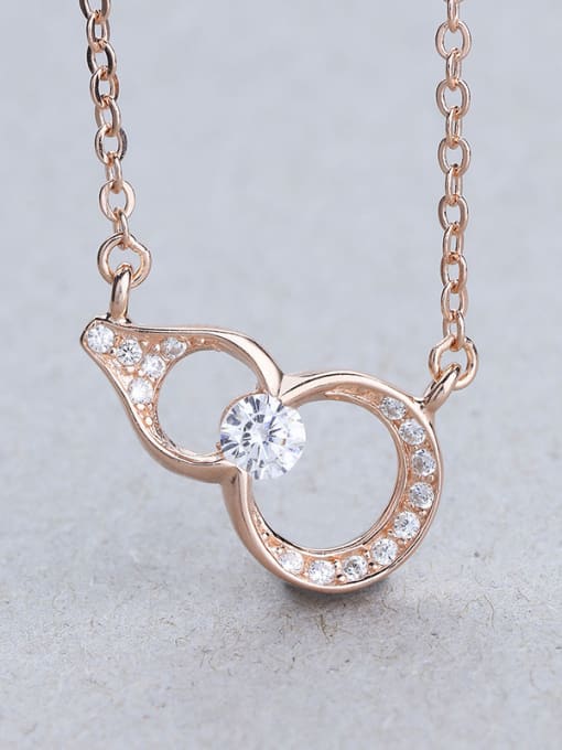 Rose Gold Gourd Zircon Necklace