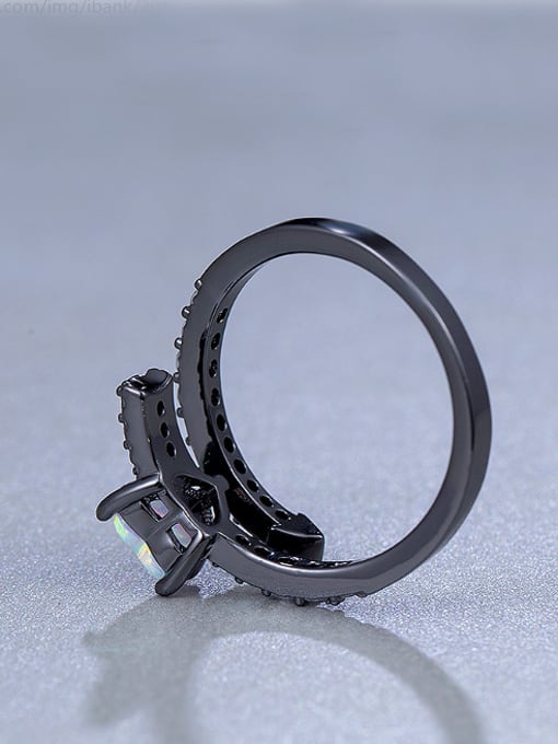 Black Heart Shaped Cocktail Ring