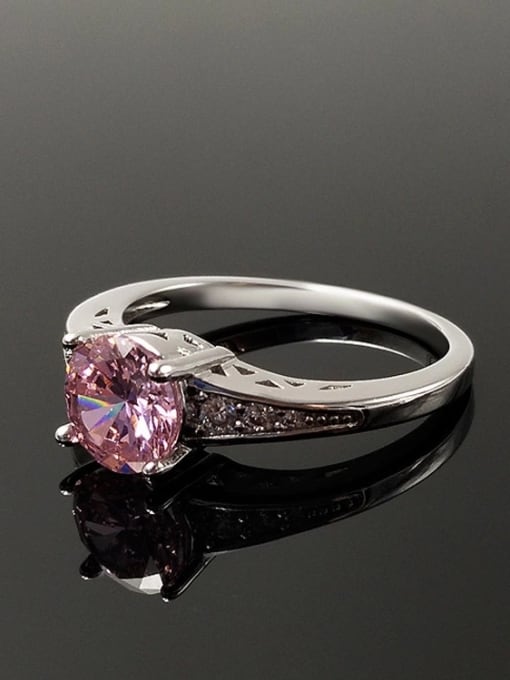 KENYON Exquisite Pink Cubic Zircon Copper Ring 2