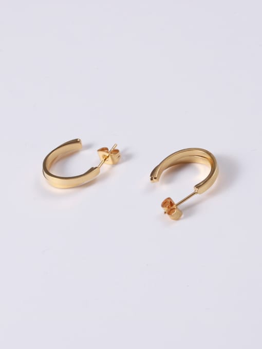 GROSE Alloy With Gold Plated Simplistic Geometric Clip On Earrings 3