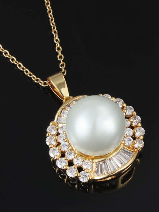 SANTIAGO Temperament 18K Gold Plated Artificial Pearl Necklace 1
