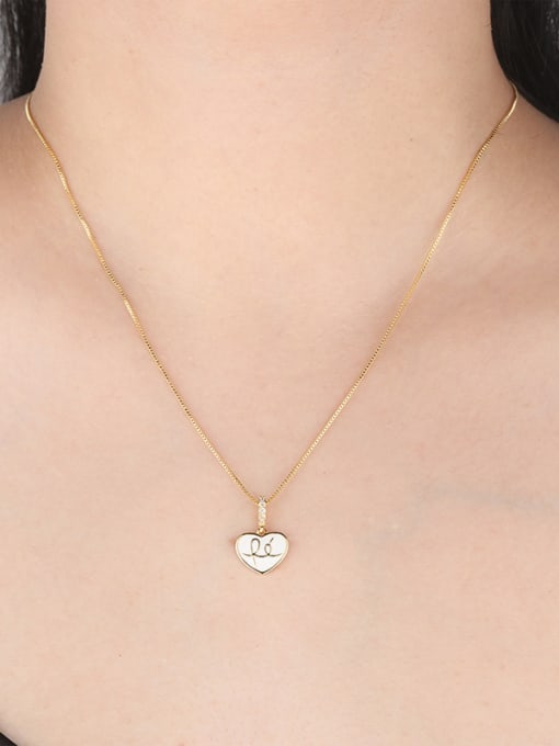 ROSS Copper With  Enamel Cute Heart Locket Necklace 1