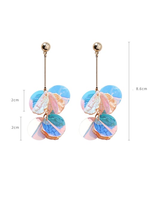 Girlhood Alloy With Rose Gold Plated Bohemia Round Drop Earrings 2
