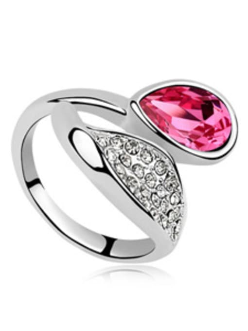 pink Fashion Shiny austrian Crystals Alloy Ring