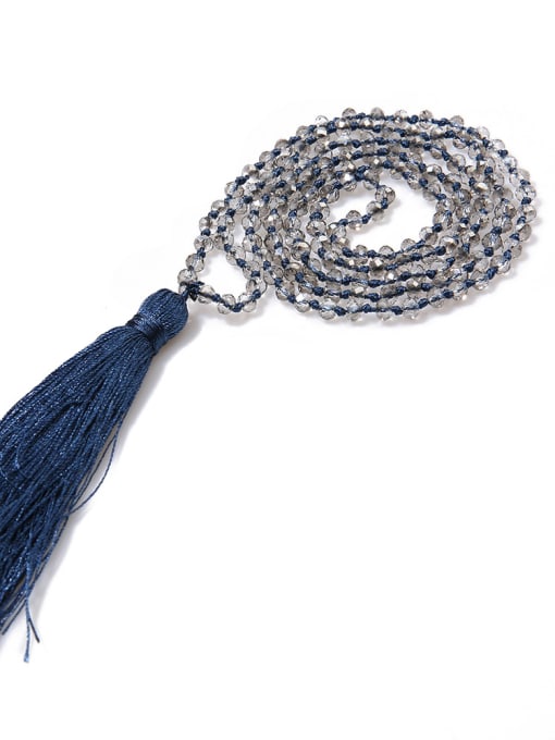 JHBZBVN1392-N Hot Selling Glass Beads Bohemia Tassel Necklace