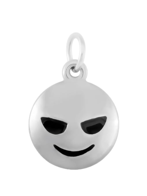 WVC156-2 Stainless Steel With Silver Plated Punk Face Charms