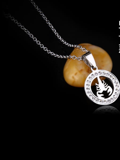 11 scorpion Stainless Steel With Fashion Round Necklaces
