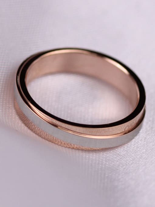 GROSE Two Color Plated Matt Simple Ring 2