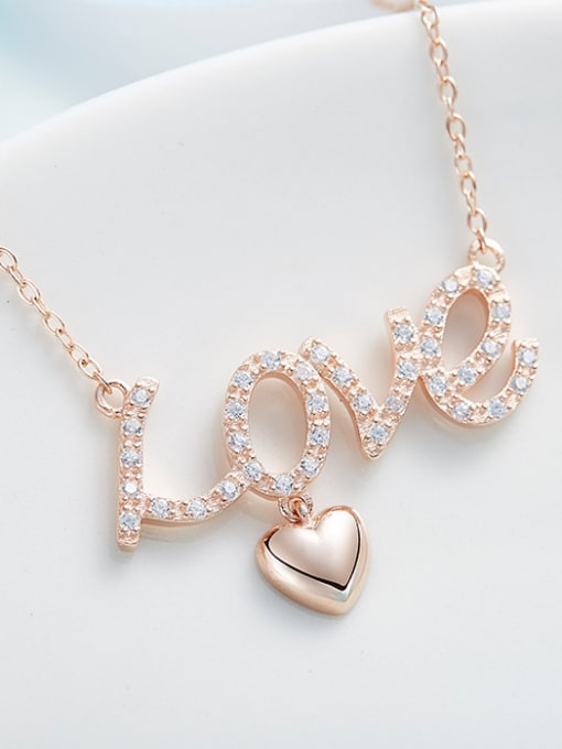 Rose Gold 2018 S925 Silver Letter-shaped Necklace