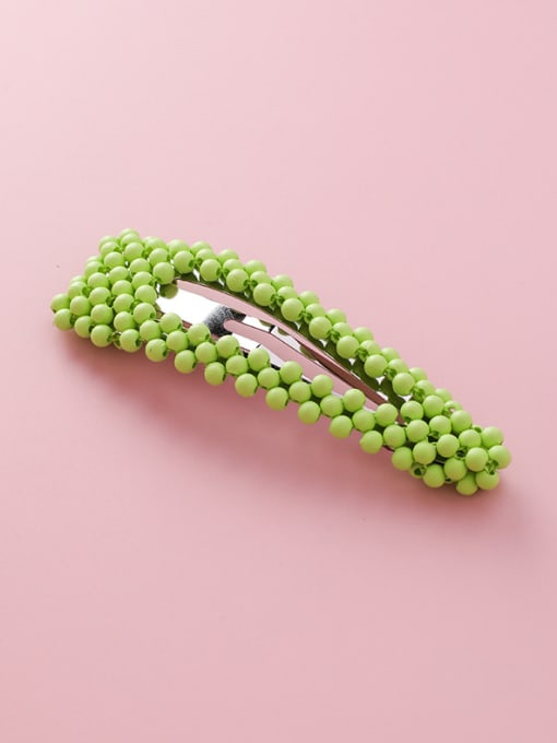 N green (triangle) Alloy With Platinum Plated Candy-colored beads  Barrettes & Clips