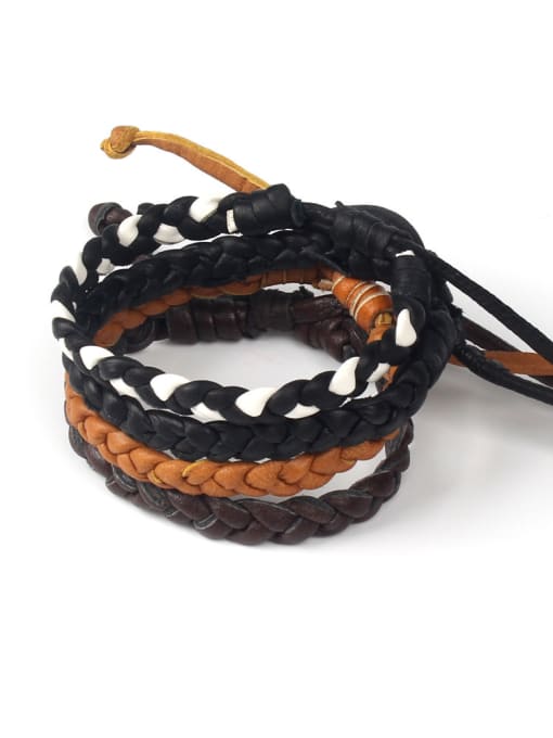 handmade Western Style Woven Wax Rope Fashion Bracelet 0