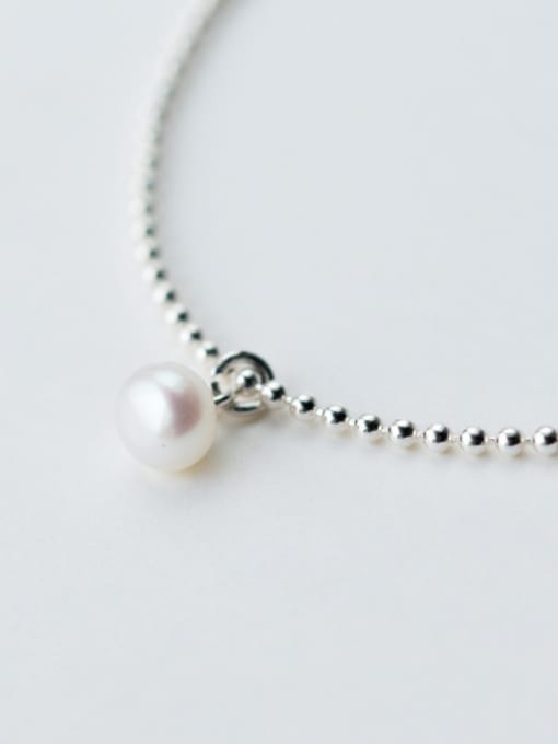 Rosh Fresh Adjustable Length Artificial Pearl Silver Bracelet 1