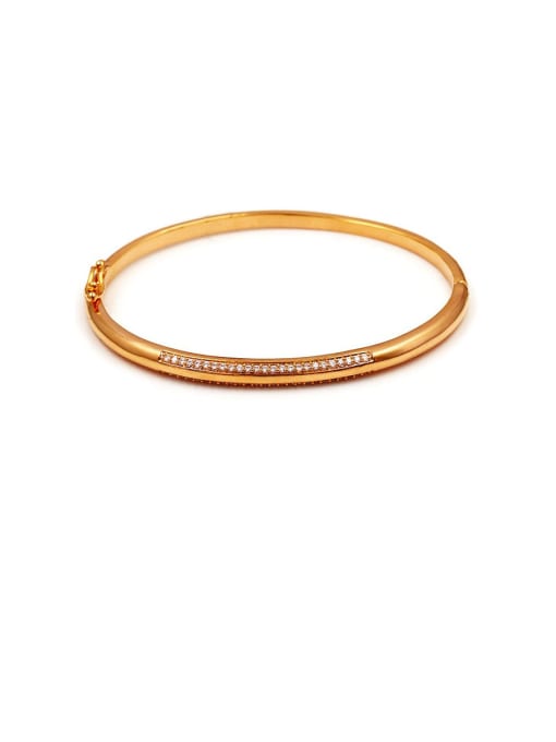 Mo Hai Copper With Cubic Zirconia Simplistic Round Bracelets 1
