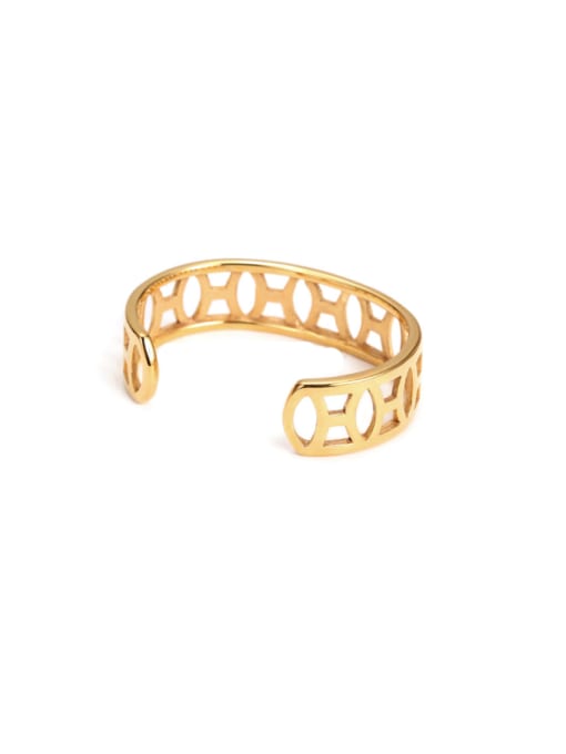 Gold Women Fashion Hollow Stainless Steel Bracelet