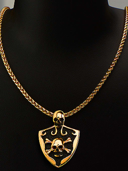 Days Lone Punk Skull Shield Necklace 1