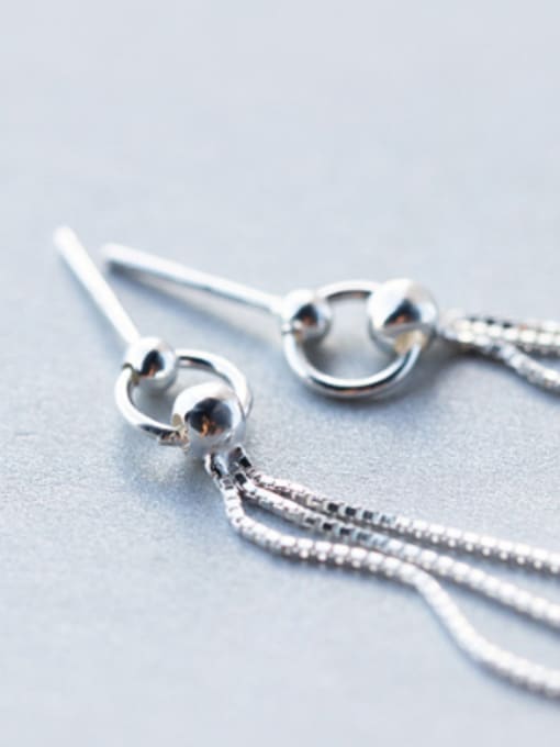 Rosh S925 Silver Sweet Tassel threader earring 1