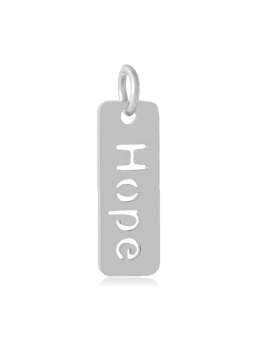 FTime Stainless Steel With Gold Plated Classic Square With Hope Word Charms 2