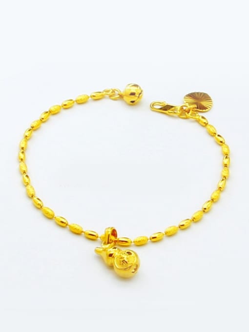 24K Golden Creative Gourd Shaped 24K Gold Plated Women Bracelet