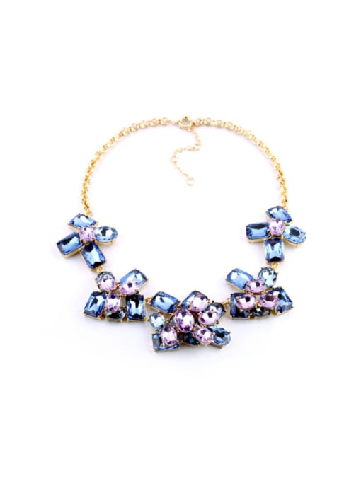 Blue Charming Stones Women Necklace