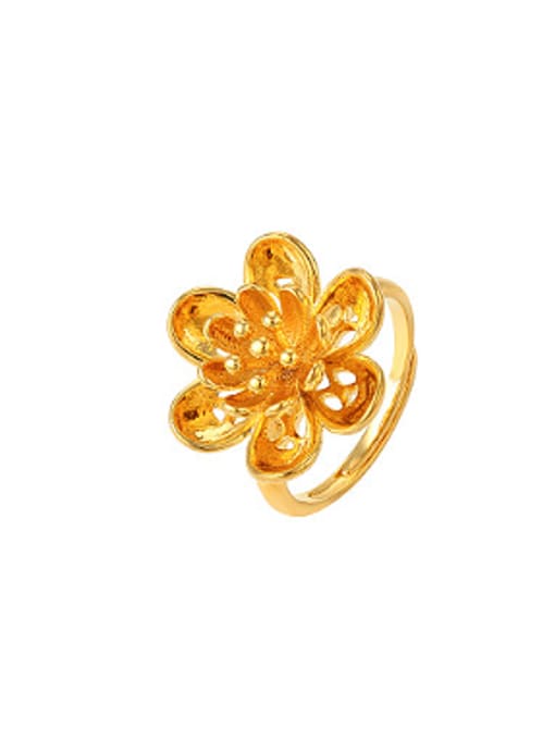 XP Ethnic style Flower Opening Ring