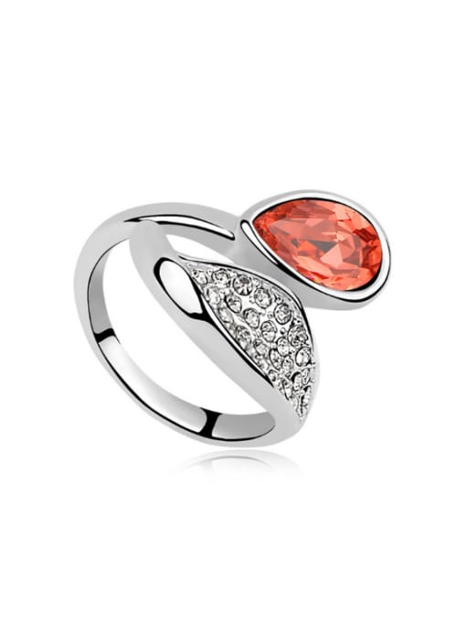 QIANZI Fashion Shiny austrian Crystals Alloy Ring