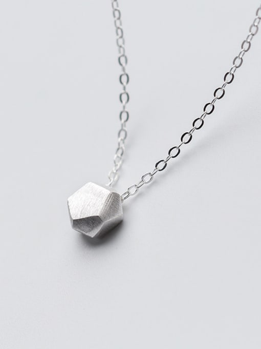 Rosh Trendy Geometric Shaped S925 Silver Necklace 0