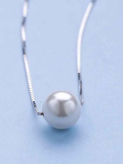 One Silver 925 Silver Pearl Necklace 0