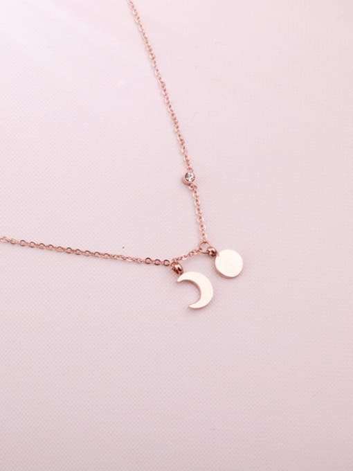 GROSE The Moon and Stars Pendant Clavicle Necklace 0