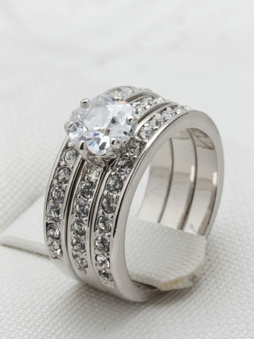 ZK Hot Selling Luxury Noble Wedding Ring with Zircons 1