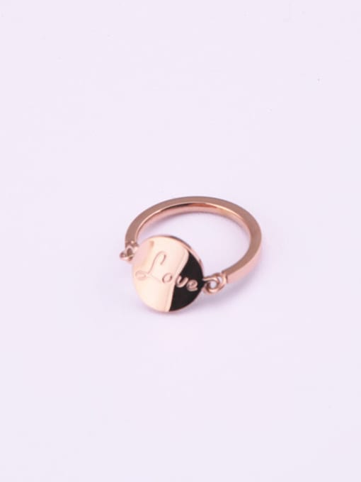 GROSE Round Rose Gold Plated Personality Ring 0