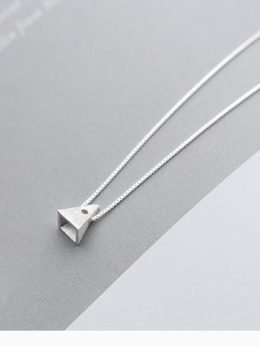 Rosh S925 Silver Necklace Pendant female fashion simple geometric conical Necklace temperament personality clavicle chain D4291 3