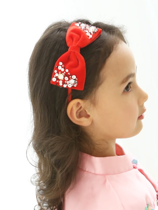 YOKI KIDS Wish velvet bow hoop 70917 full beauty children headdress features handmade children hair 1