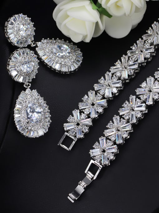 L.WIN Color Zircon Two Pieces Jewelry Set 3