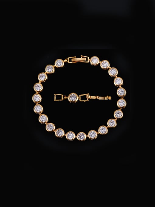 White 17.8 Color Zircons Luxury Bracelet