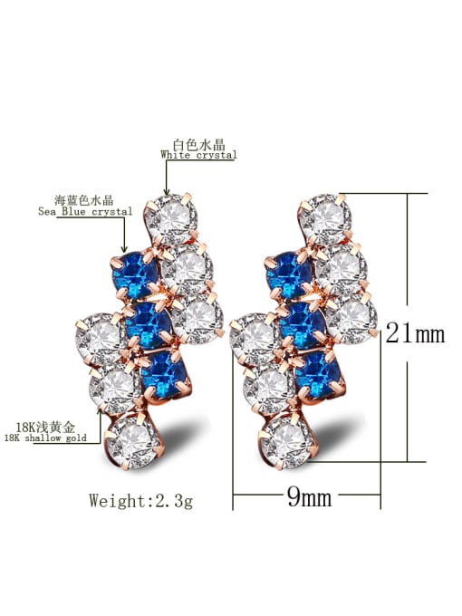 Ya Heng Fashion Geometric Crystal Women Clip Earrings 3