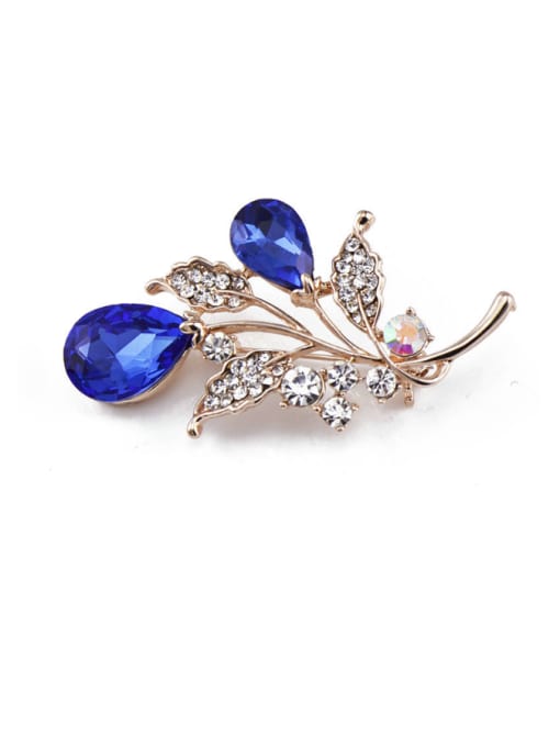 Inboe 2018 2018 2018 2018 2018 2018 Flower-shaped Crystals Brooch 2